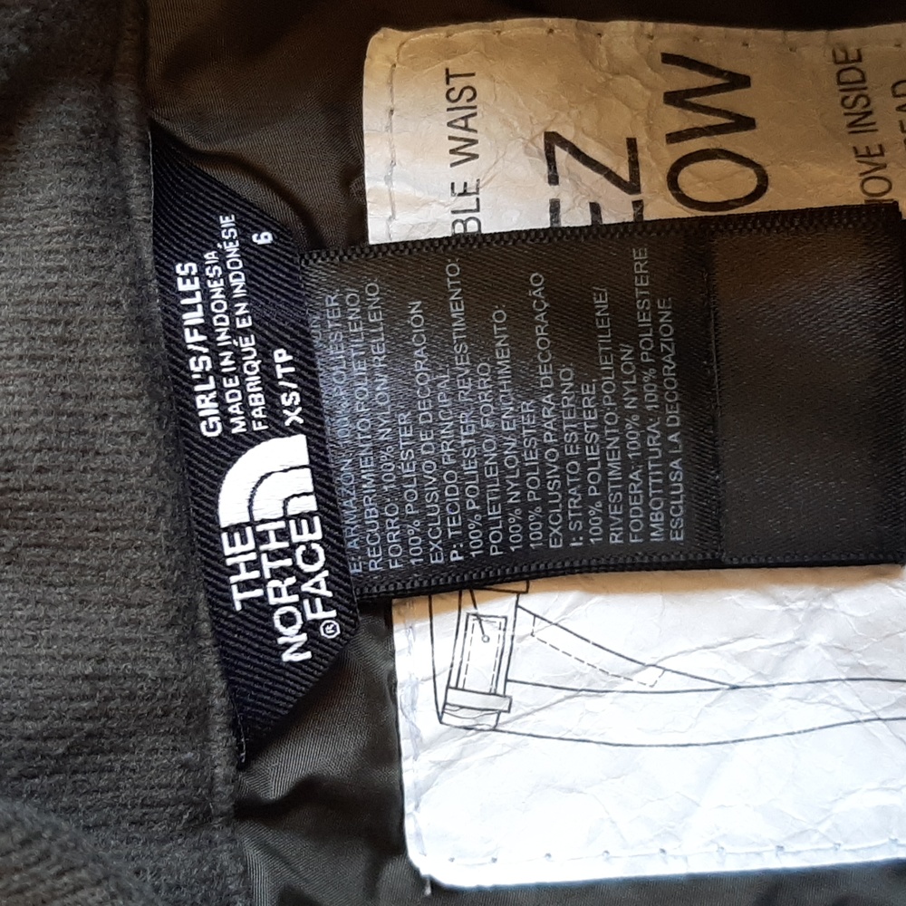 Girls Green The North Face ski pants size xs/tp with EZ grow feature - Picture 4 of 9